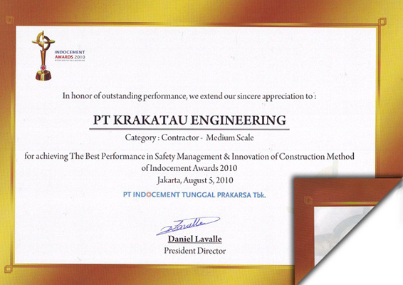 Indocement Safety Award 2010