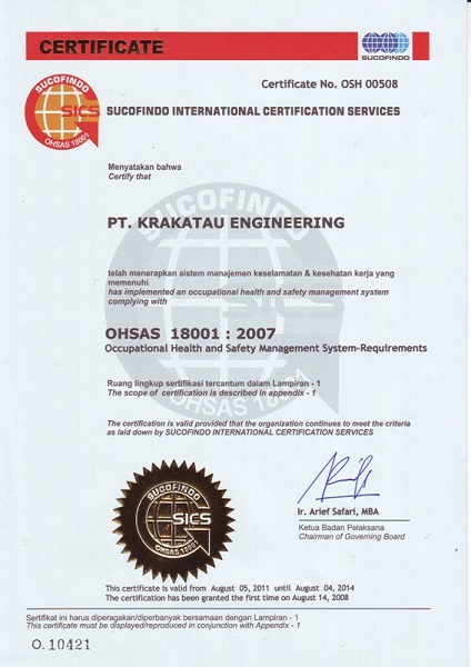 OHSAS 18001:2007 2012 (1 of 2)